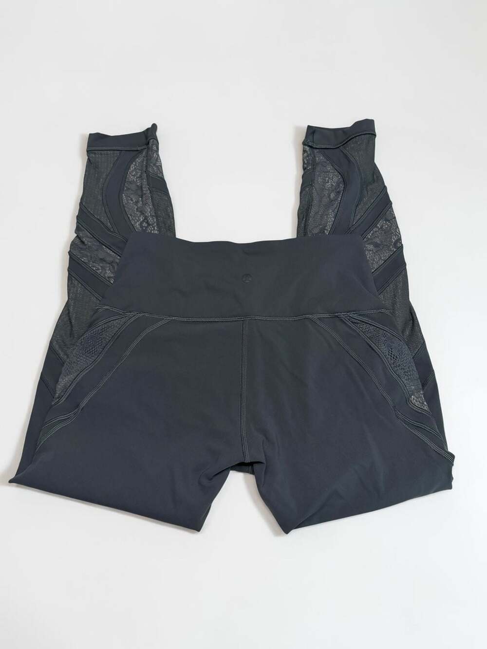 Lululemon Reveal Tight Digirender 25" Graphite Grey Mesh Lace Leggings